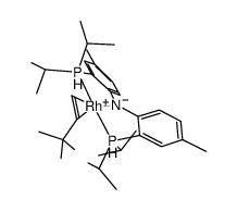 [(κ3-P,N,P-(4-Me-2-(iPr2P)-C6H3)2N)Rh(H2CCHBut)] Structure