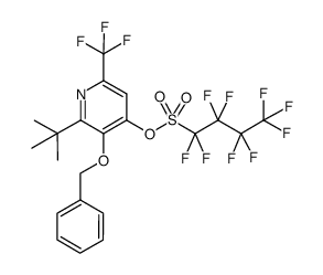 3-(benzyloxy)-2-tert-butyl-6-(trifluoromethyl)-4-pyridinyl nonaflate结构式