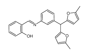 N-(salicylidene)-3-[bis(5-methyl-2-furyl)methyl]aniline结构式