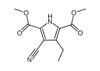 3-ethyl-4-cyano-pyrrole-2,5-dicarboxylic acid dimethyl ester Structure