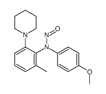 N-Nitroso-(4-methoxy-phenyl)-N-(2-methyl-6-piperidin-1-yl-phenyl)-amine结构式