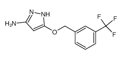 5-[[3-(trifluoromethyl)phenyl]methoxy]-1H-pyrazol-3-amine结构式