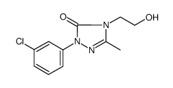 4-(2-hydroxyethyl)-5-methyl-2-(3-chlorophenyl)-2,4-dihydro-3H-1,2,4-triazol-3-one结构式
