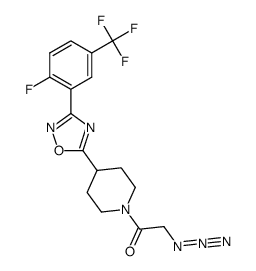 2-azido-1-{4-[3-(2-fluoro-5-trifluoromethylphenyl)[1,2,4]oxadiazol-5-yl]piperid-1-yl}ethanone结构式