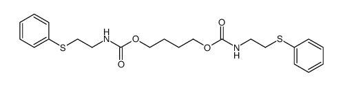 1,4-Bis-<(2-phenylmercapto-aethyl)-carbamoyloxy>-butan结构式