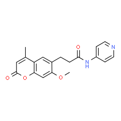3-(7-methoxy-4-methyl-2-oxo-2H-chromen-6-yl)-N-(pyridin-4-yl)propanamide picture
