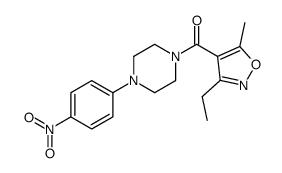(3-Ethyl-5-methyl-1,2-oxazol-4-yl)[4-(4-nitrophenyl)-1-piperaziny l]methanone Structure