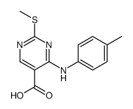 4-(4-methylanilino)-2-methylsulfanylpyrimidine-5-carboxylic acid Structure