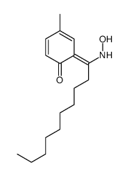 6-[1-(hydroxyamino)decylidene]-4-methylcyclohexa-2,4-dien-1-one结构式