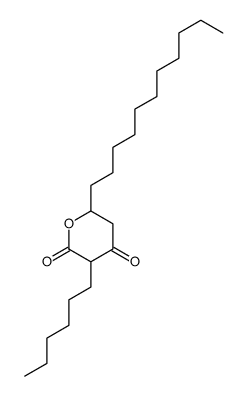 3-Hexyldihydro-6-undecyl-2H-pyran-2,4(3H)-dione structure