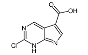 2-氯-7H-吡咯并[2,3-d]嘧啶-5-羧酸结构式