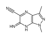 1H-Pyrazolo[3,4-b]pyrazine-5-carbonitrile,6-amino-1,3-dimethyl-(9CI)结构式