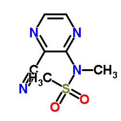 N-(3-cyanopyrazin-2-yl)-N-methylmethanesulfonamide结构式
