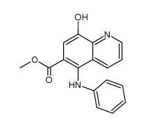 8-hydroxy-5-phenylamino-chinolin-6-carbonsaeuremethyester Structure