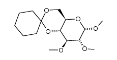 methyl 4,6-O-cyclohexylidene-2,3-di-O-methyl-α-D-glucopyranoside结构式