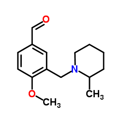 4-Methoxy-3-[(2-methyl-1-piperidinyl)methyl]benzaldehyde结构式