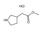 Methyl 2-(pyrrolidin-3-yl)acetate hydrochloride Structure