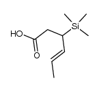 (E)-(3S*)-3-(Trimethylsilyl)-4(E)-hexenoic acid结构式