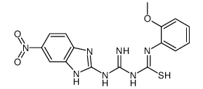 (1E)-1-[amino-[(6-nitro-1H-benzimidazol-2-yl)amino]methylidene]-3-(2-methoxyphenyl)thiourea结构式