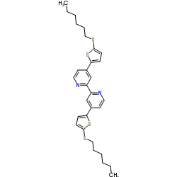 4,4'-Bis(5-(hexylthio)thiophen-2-yl)-2,2'-bipyridine Structure