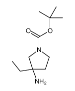 tert-butyl 3-amino-3-ethylpyrrolidine-1-carboxylate structure