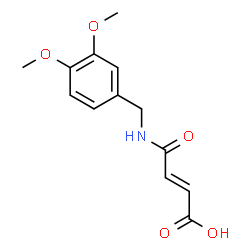 3-(N-((3,4-DIMETHOXYPHENYL)METHYL)CARBAMOYL)PROP-2-ENOIC ACID结构式