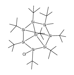 1,2,3,4,5,6,7,8-octa-tert-butyl-4-chloro-8-methyltetracyclo[3.3.0.02,7.03,6]octasilane结构式