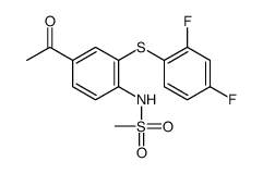 N-[4-acetyl-2-(2,4-difluorophenyl)sulfanylphenyl]methanesulfonamide结构式