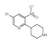 1-(5-Bromo-3-nitropyridin-2-yl)piperazine structure