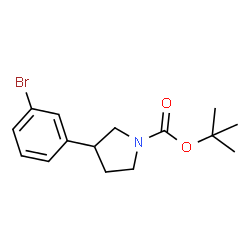 3-(3-溴苯基)吡咯烷-1-羧酸叔丁酯结构式