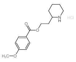 2-(2-Piperidinyl)ethyl 4-methoxybenzoate hydrochloride结构式