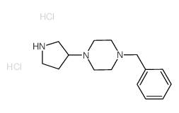 1-benzyl-4-pyrrolidin-3-ylpiperazine,dihydrochloride Structure