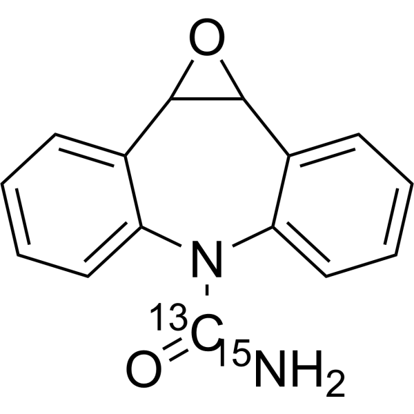 Carbamazepine 10,11-epoxide-13C-15N结构式