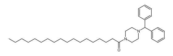 4-diphenylmethyl-1-octadecanoylpiperazine结构式