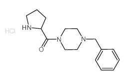 (4-Benzyl-1-piperazinyl)(2-pyrrolidinyl)methanone hydrochloride结构式