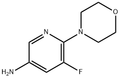 5-Fluoro-6-morpholin-4-yl-pyridin-3-ylamine结构式