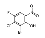 2-bromo-3-chloro-4-fluoro-6-nitrophenol Structure