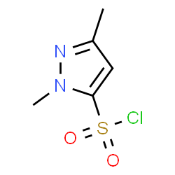 1,3-Dimethyl-1H-pyrazole-5-sulfonyl chloride结构式