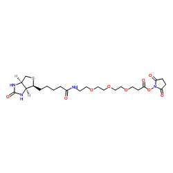 Biotin-PEG3-NHS ester结构式