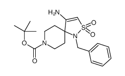 tert-Butyl 4-amino-1-benzyl-2,2--dioxothia-1,8-diazaspiro[4.5]dec-3-ene-8-carboxylate结构式