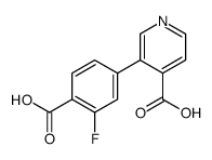 3-(4-carboxy-3-fluorophenyl)pyridine-4-carboxylic acid结构式