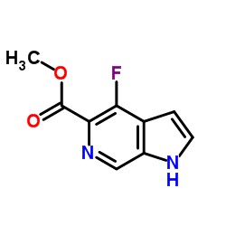 1H-Pyrrolo[2,3-c]pyridine-5-carboxylic acid, 4-fluoro-, Methyl ester Structure
