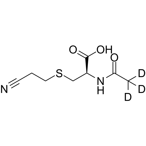 N-Acetyl-S-(2-cyanoethyl)-L-cysteine-d3结构式