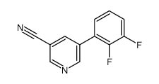 5-(2,3-difluorophenyl)pyridine-3-carbonitrile结构式