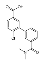 4-chloro-3-[3-(dimethylcarbamoyl)phenyl]benzoic acid结构式