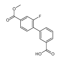 3-(2-fluoro-4-methoxycarbonylphenyl)benzoic acid Structure