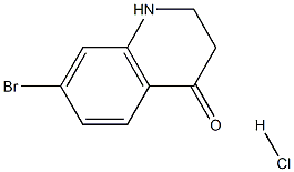 7-溴-2,3-二氢-4-喹啉酮盐酸盐结构式