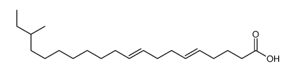 18-methyl-5,9-eicosadienoic acid结构式