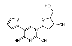 4-amino-1-[4-hydroxy-5-(hydroxymethyl)oxolan-2-yl]-5-thiophen-2-ylpyrimidin-2-one结构式