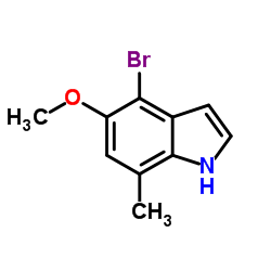 4-Bromo-5-methoxy-7-methyl-1H-indole结构式
